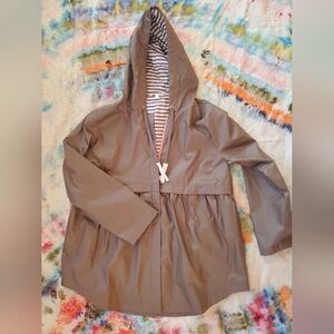 Light Brown Matilda Jane Waxed Cotton Windbreaker Hoodie Jacket